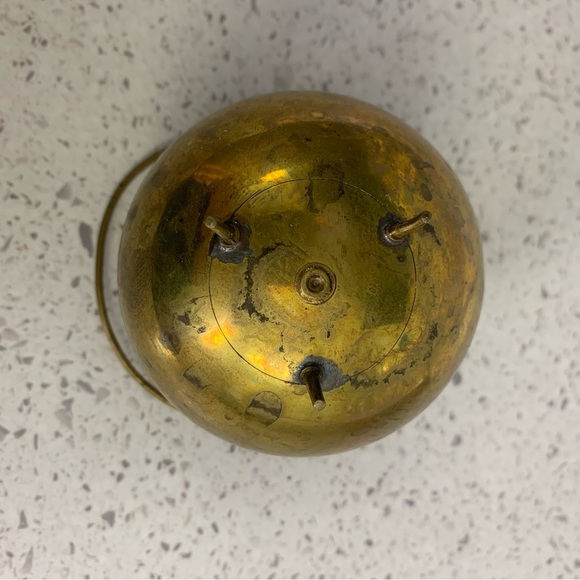 Vintage Mini Brass Footed Pot with Handle - Picture 5 of 5